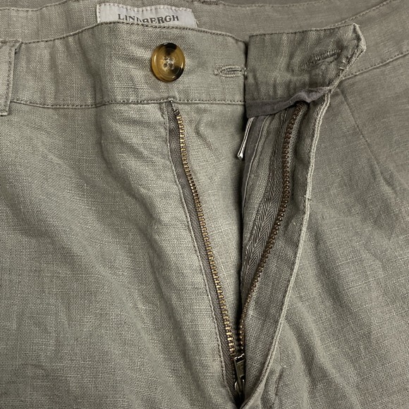 Lindbergh Large Mens Shorts Linen Blend Grey Baggy Baggy Style: 30-54014 Pockets - Picture 14 of 15